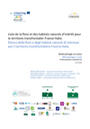 Liste flore et habitats naturel, méthodologie et notice