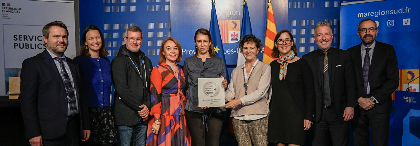 Remise du label Services Publics + niveau argent à la Région Sud