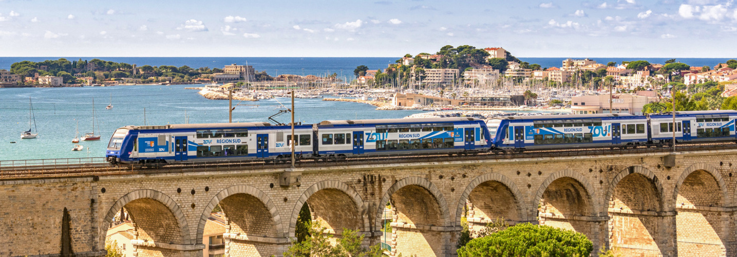 Train zou avec vue mer